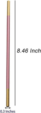 Stainless Steel Reusable Metal Straws,Extra Long Reusable Metal Straws,Metal Drinking Straws,Straight,Pink,5 Pieces.