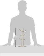 Spectrum Diversified Euro 6 Holder Countertop Mug Tree, Mugs & Tea Cup Storage Rack, Coffee Counter Bar Accessory & Kitchen Organizer, Large, Satin Nickel