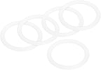 MECCANIXITY Gasket Seal Coffee Maker White Silicone Ring Replacement 50x64x2.5mm for 3-Cup Aluminium Coffee Pot, Pack of 5