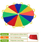 Sonyabecca Parachute 8 Feet 10 Feet 12 Feet for Kids with 9 Handles 12 Handles Play Parachute for 8 12 Kids Tent Cooperative Games Birthday Gift