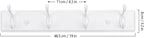 Wooden Coat Rack, Wall-Mounted Organizer for Closet, Entryway, Hallway, Foyer, Bedroom, Heavy Duty Double Hooks for Hanging Towels, Bags, Hats, Jackets, Key (White, 4 Hooks)