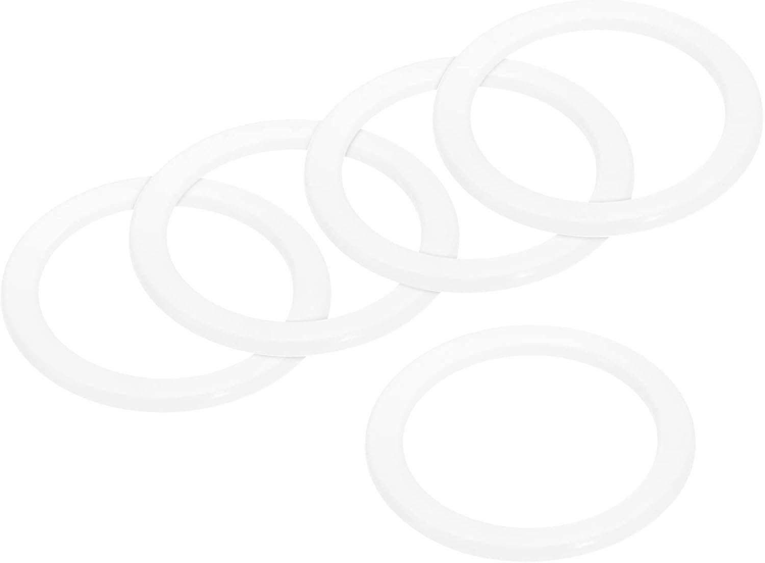 MECCANIXITY Gasket Seal Coffee Maker White Silicone Ring Replacement 56x73x3.3mm for 6-Cup Aluminium Coffee Pot, Pack of 5