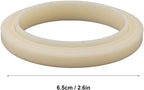 54mm Silicone Steam Ring, 2Pcs Group Head Gasket, Soft Coffee Machine Seal, 6.5cm Outer Diameter Flexible Gasket Replacement Part for 870 878 880 860 840 810 450 500, Beige