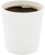500-CT Disposable White 4-OZ Hot Beverage Cups with Ripple Wall Design: No Need for Sleeves - Perfect for Cafes - Eco-Friendly Recyclable Paper - Insulated - Wholesale Takeout Coffee Cup