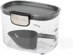 Progressive International ProKeeper+ Clear Plastic Airtight Food Baker's Kitchen Storage Organization Container Canister Set with Magnetic Accessories, 2- Piece Set (Specialty Flour 1.5-Quart)