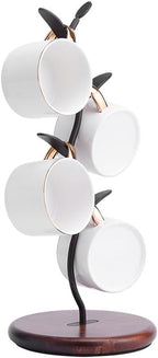 Simcat Mug Holder, Coffee Mugs/Tea Cup Storage Rack Stand, Countertop Mug Tree,Upgraded Stable Mug Stand for Kitchen Counter Cabinet Cafe Black Brow