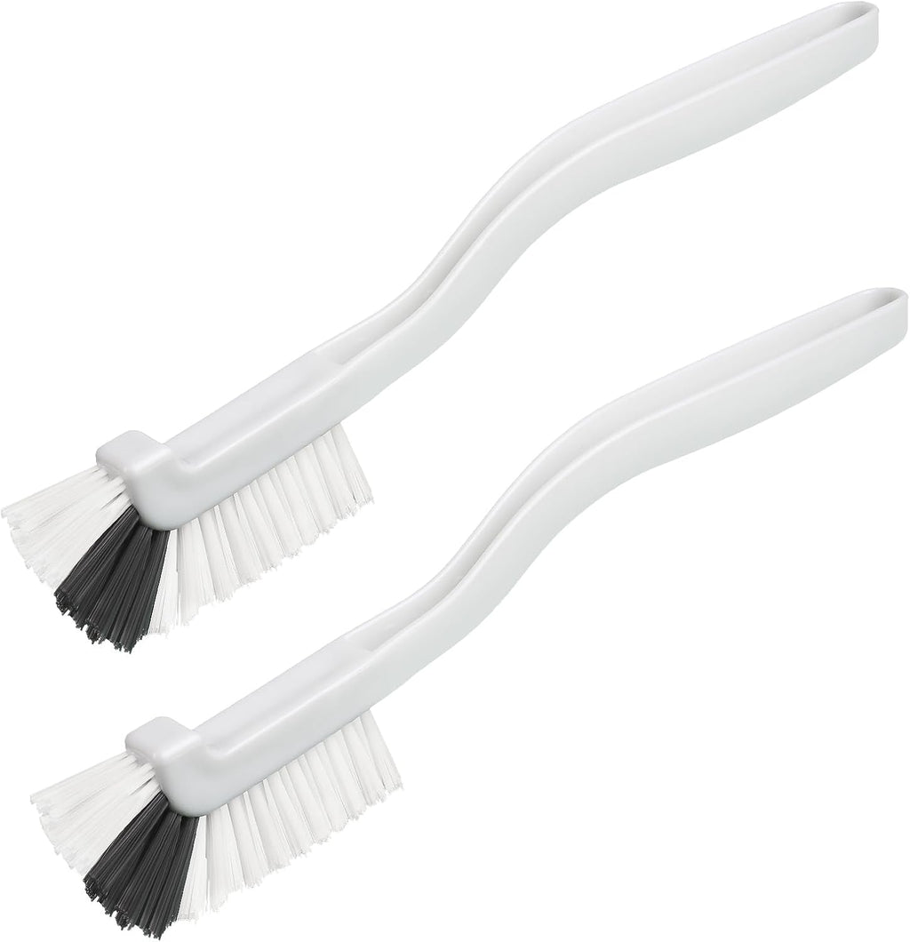 GTOTd Kitchen Right Angle Scrub Grout Small Cleaning Brush（2 Pack）Best Kitchen Gadgets Gifts Stuff for Bottle Bathroom Brushes Household Pot Pan Dishwasher Edge Corners Deep Brush with Stiff Bristles