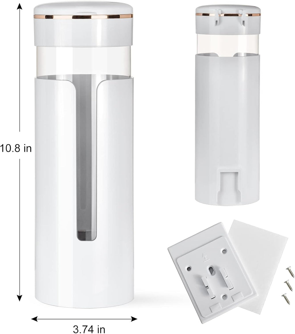 Cup Dispenser, Wall Mount Water Cooler Cup Dispenser fits 4-7 oz Disposable Paper and Plastic Cups, Pull Type Cup Holder for Bathroom, Office, Break Room, Gym, White