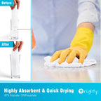 Orighty Microfiber Cleaning Cloth, 24 Pack Highly Absorbent Cleaning Supplies, Reusable Clean Rags for House, Microfiber Cloth for Kitchen, Window, Car Care, 11.5x11.5 inch White