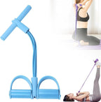 21 Fitness Resistance Bands-6 Tube Pedal Ankle Puller | 2025 Upgrade 6-Level Elastic Exercise Bands with Yoga Pedal | Natural Latex Workout Equipment for Sit Up/ABS/Leg Training (Women & Men)