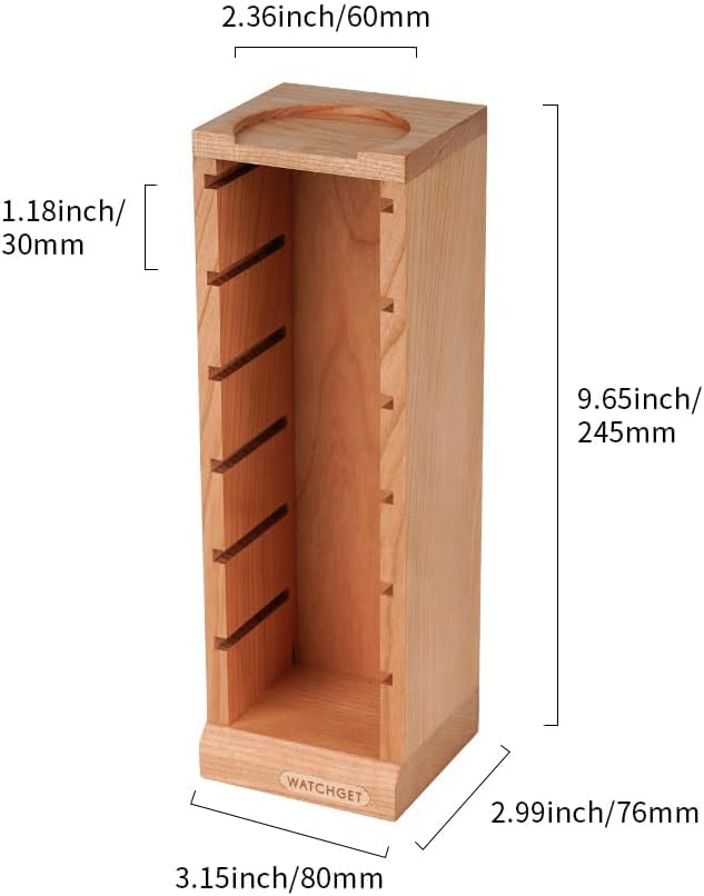 watchget Espresso Filter Basket Stand Portafilter Filter Basket Holder Rack Wooden Espresso Portafilter Precision Basket Storage Stand for 58mm Espresso Machines and Coffee Puck Screen (Cherry Wood)