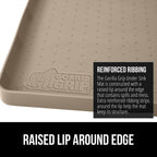 GORILLA GRIP Waterproof Silicone Under Sink Mat with Raised Lip for Kitchen and Bathroom, 28 x 22 in, Cabinet Shelf Liner Stay in Place Mats Dishwasher Safe Drawer Liner, Organizer Tray, Beige