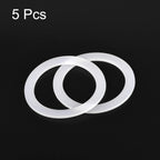MECCANIXITY Gasket Seal Coffee Maker White Silicone Ring Replacement 55x72x2.5mm for 6-Cup Aluminium Coffee Pot, Pack of 5