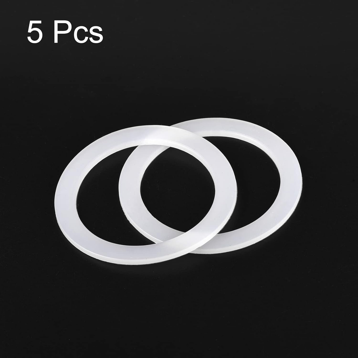 MECCANIXITY Gasket Seal Coffee Maker White Silicone Ring Replacement 55x72x2.5mm for 6-Cup Aluminium Coffee Pot, Pack of 5