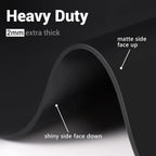 Ewen 2mm Thick Silicone Mats for Kitchen Counter, 27.6x19.5in Heat Resistant Silicone Baking Mat, Large Placemat Pastry Countertop Protector Mat Hot Pad for Stove Coffee Maker Air Fryer Toaster Black