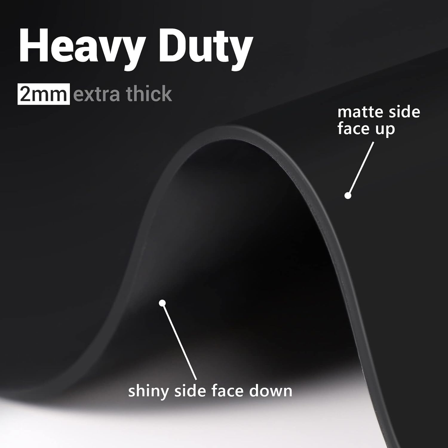 Ewen 2mm Thick Silicone Mats for Kitchen Counter, 27.6x19.5in Heat Resistant Silicone Baking Mat, Large Placemat Pastry Countertop Protector Mat Hot Pad for Stove Coffee Maker Air Fryer Toaster Black