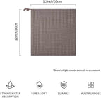 watchget Barista Micro Cloth 10 Pack, Microfiber Barista Cleaning Towels Microfiber Waffle Weave Kitchen Dish Cloth Coffee Bar Towel Coffee Machine Cleaning Cloth, Brown(12"x12")