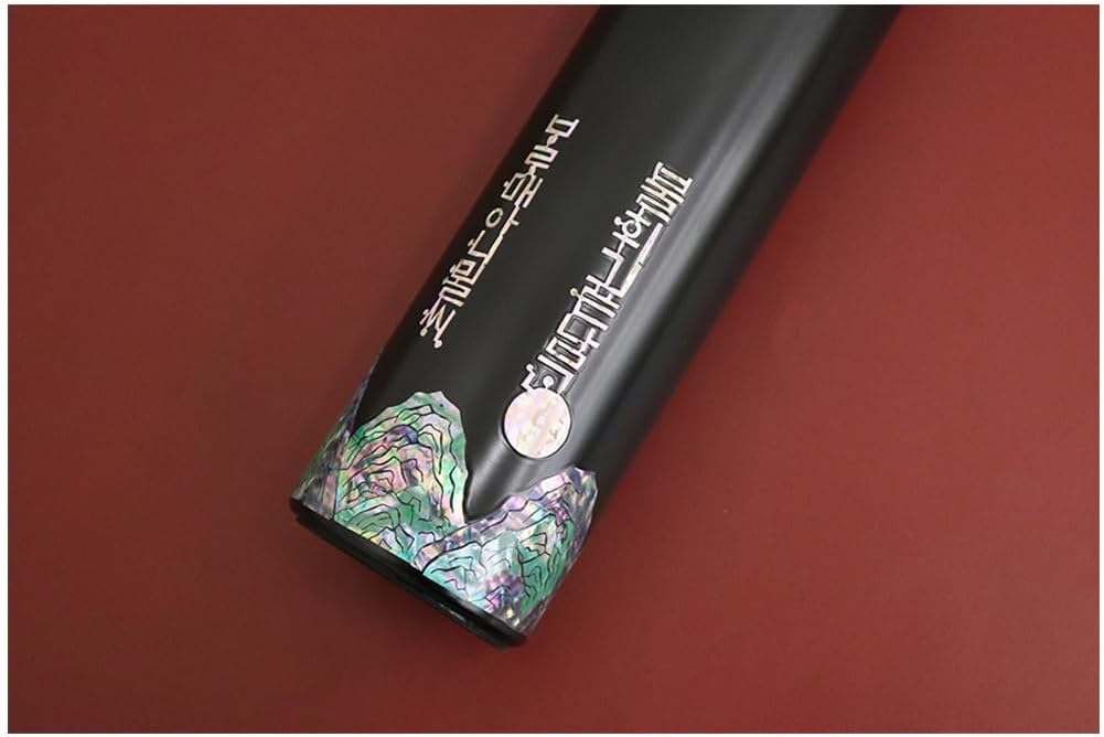 Mother of Pearl Design Stainless Steel Water Bottle with Tea Infuser Strainer 17 oz Leakproof Screw Cap Wide Mouth Double Wall Vacuum Insulated Travel Sport Water Flask Thermo Mug (Hangeul Black)