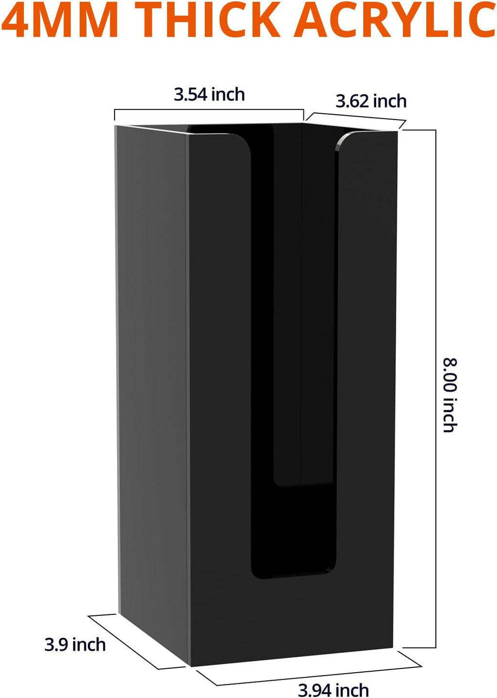 Richboom Acrylic Coffee Cup and Lid Storage Organizer Holder, 1 Compartment, Black