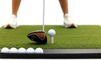 Premium Turf Indoor/Outdoor Golf Mat. Bonus Tray + 3 Tees