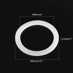 MECCANIXITY Gasket Seal Coffee Maker White Silicone Ring Replacement 50x64x2.5mm for 3-Cup Aluminium Coffee Pot, Pack of 5