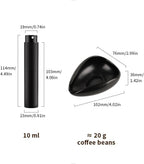 watchget Coffee Bean Dosing Cup & RDT Spray Bottle Kit for Espresso Bar, Static Reduction Ceramic Single Dose Tray for Brewing/Tea, Barista Accessories Set, Black