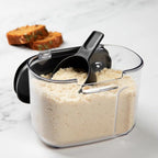 Progressive International ProKeeper+ Clear Plastic Airtight Food Baker's Kitchen Storage Organization Container Canister Set with Magnetic Accessories, 2- Piece Set (Specialty Flour 1.5-Quart)