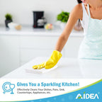 AIDEA White Microfiber Cleaning Cloth 24PK, Absorbent Cleaning Rags for Housekeeping, Lint Free, Scratch Free Wash Cloths, Microfiber Towels, Dish Towels White, Bar Rags, 11.5"x 11.5"