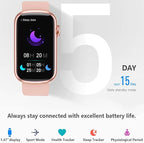 FITVII Slim Fitness Tracker with Blood Oxygen, Blood Pressure, 24/7 Heart Rate and Sleep Tracking, IP68 Waterproof Activity Trackers and Smart Watches with Step Tracker, Pedometer for Women Men