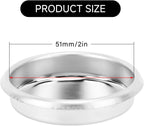 Backflush Inser, 51mm Stainless Steel Insert, 2in Coffee Machine Backflush Blind Filter, Silver 51mm Backflush Basket, Backflush Filter Espresso for Espresso Machines, 1Pcs