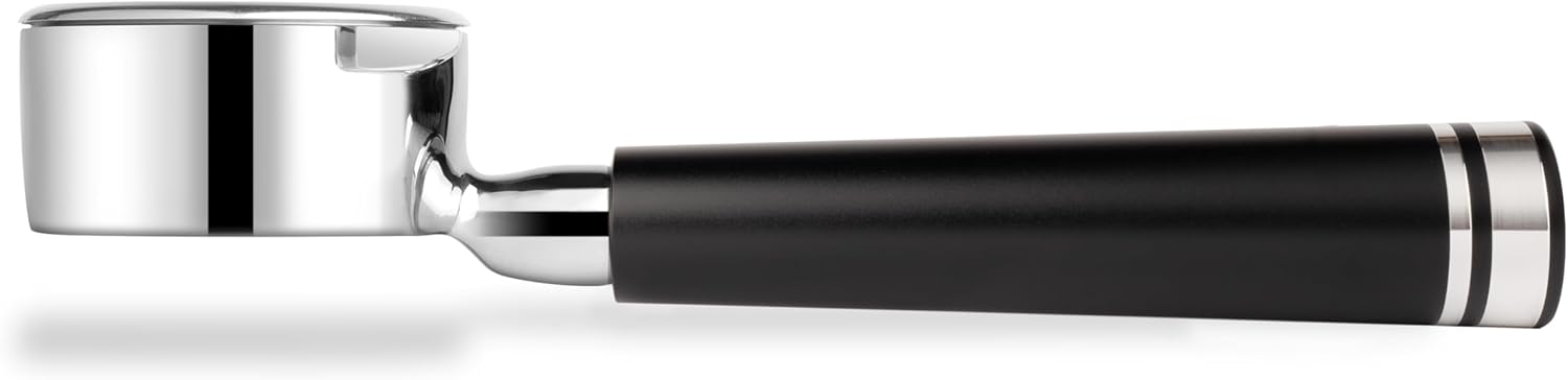 LILQ 58mm Bottomless Naked 2 Ears Portafilter Compatible with Gaggia Machines– Includes 18–20g Basket (Aluminum Flat, 58mm For Gaggia)