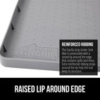 GORILLA GRIP Waterproof Silicone Under Sink Mat with Raised Lip for Kitchen and Bathroom, Cabinet Shelf Liner Stay in Place Mats Dishwasher Safe Drawer Liner, Organizer Tray, 19 x 22 in, Gray
