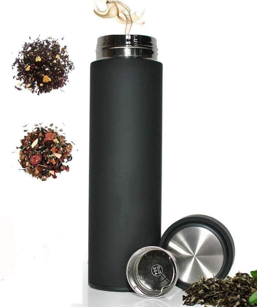 17 oz Car Logo Black Frosted Travel Mugs & Tumblers Vacuum Insulated Stainless Steel Thermal Bottle Fashion Business Thermal Cup for Hot or Cold Drink Coffee Or Tea (fit genesis)