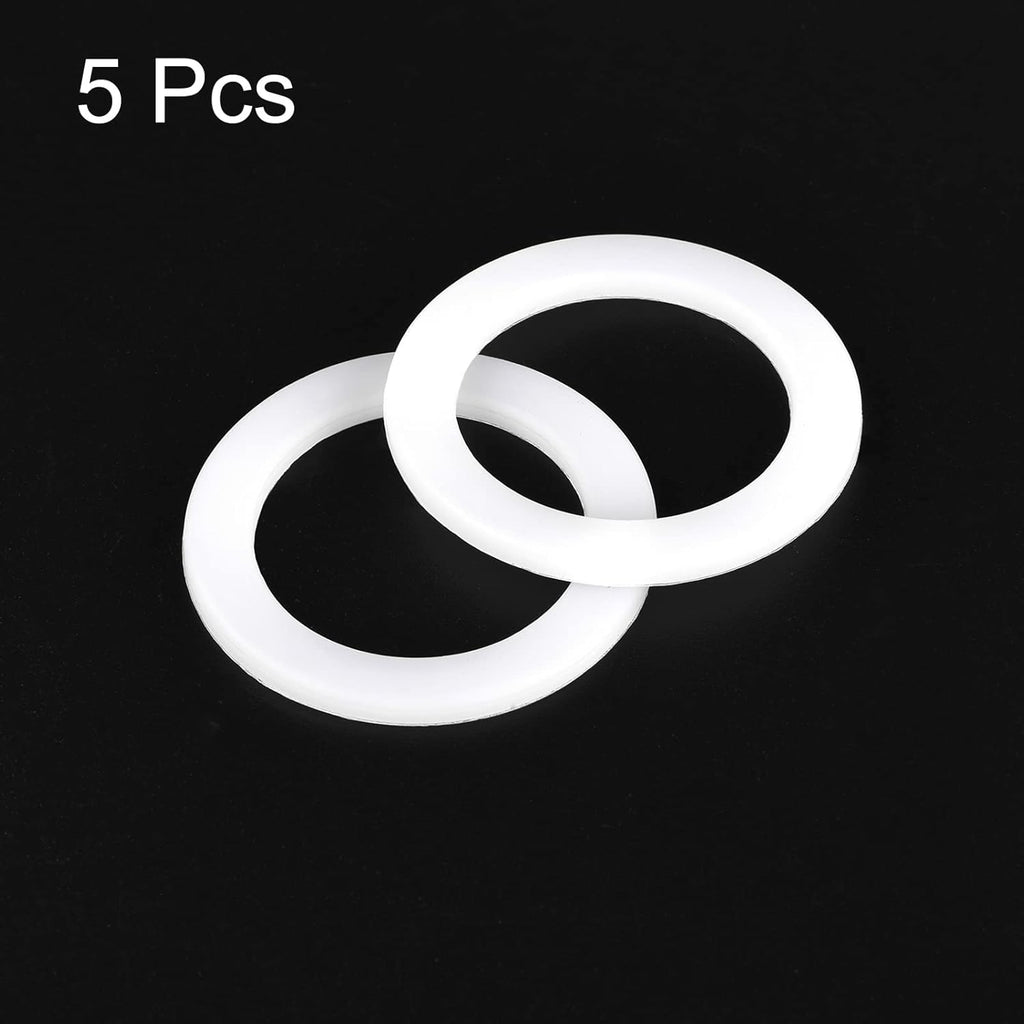 MECCANIXITY Gasket Seal Coffee Maker White Silicone Ring Replacement 38x54x3.3mm for 2-Cup Aluminium Coffee Pot, Pack of 5