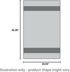 POLYTE Microfiber Oversize Quick Dry Lint Free Bath Towel, 60 x 30 in, 4 Pack (Waffle Weave)