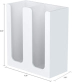 Richboom Acrylic Coffee Cup and Lid Storage Organizer Holder, 2 Compartments, White