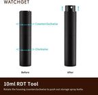 watchget Coffee Bean Dosing Cup & RDT Spray Bottle Kit for Espresso Bar, Static Reduction Ceramic Single Dose Tray for Brewing/Tea, Barista Accessories Set, Black