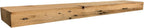 Modern Timber Craft Reclaimed Wood Fireplace Mantel Shelf | Solid Rustic American Barnwood with Steel Floating Shelf Brackets | 2.75" Thickness | 48" L x 8" D, Unfinished, Planed and Sanded