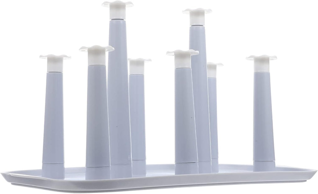 Hemoton Cup Drying Rack for Kitchen Counter Space-Saving Mug Holder Stand with Draining Design Plastic Glass Organizer for Home Use 12.6 X 7.9 X 7.1 Inches
