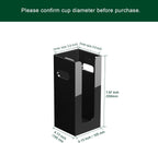 Disposable Coffee Cup Dispenser with Handles, Countertop or Wall Mount Hot/Cold Drink Cup and Lid Holder - Bathroom/Kitchen/Office Acrylic Cup Lid Storage Organizer (1 Compartment, Black)