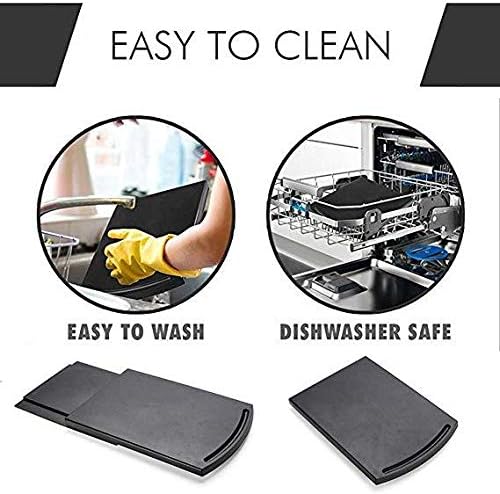 HauSun Handy Sliding tray Sliding Tray Mat for Coffee Maker,Kitchen Appliance Moving Caddy,Countertop Stoage for Air Fryer, Blender, Stand Mixer,Food Processors,1 set