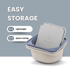 Babadoh Pizza Dough Proofing Silicone Containers with Lids | Pizza Making Accessories | Set of 6 | Multi Blue (2 Dough, 2 Smoke, 2 Steel) | Original Size (make 12" Pizzas)