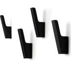 Wood Wall Hooks - Set of 4 - Solid Black Walnut Wood Coat Hooks for Hanging Hat, Purse, Backpack, Bag, Jacket - Modern Farmhouse Decor for Wall and Practical Entryway Hooks (Walnut)