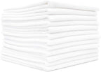 The Rag Company - All-Purpose Microfiber Terry Cleaning Towels - Commercial Grade, Highly Absorbent, Lint-Free, Streak-Free, Kitchens, Bathrooms, Offices, 300gsm, 12in x 12in, White (12-Pack)