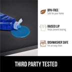 GORILLA GRIP Waterproof Silicone Under Sink Mat with Raised Lip for Kitchen and Bathroom, Cabinet Shelf Liner Stay in Place Mats Dishwasher Safe Drawer Liner, Organizer Tray, 19 x 34 in, Black