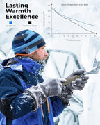 toolant Waterproof Winter Gloves with Grip, Balaena Freezer Gloves for Light Duty Work & Outdoor Adventure, Hiking, Farming, Washing, Ice Fishing, X-Large