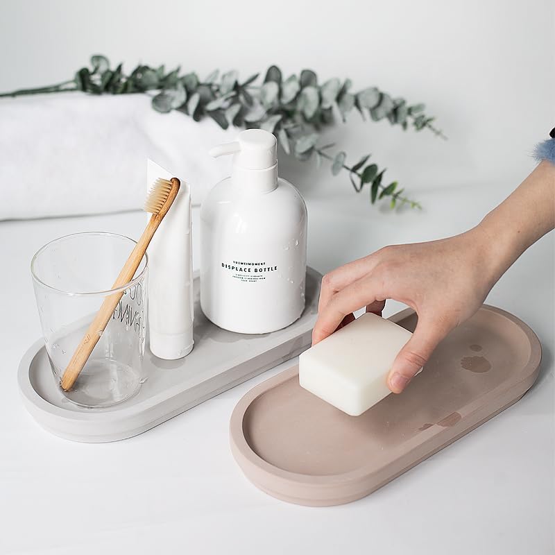 Selegna Diatomaceous Earth Stone Sink Tray - Quick Drying, Reversible Tray for Kitchen & Bathroom Countertop Organizer, Use as Bottle Drying Rack, Sink Caddy, Vanity Organizer, Sponge Holder