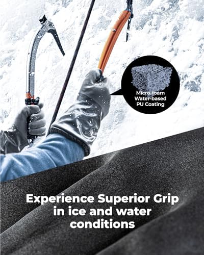 toolant Waterproof Winter Gloves with Grip, Balaena Freezer Gloves for Light Duty Work & Outdoor Adventure, Hiking, Farming, Washing, Ice Fishing, Large