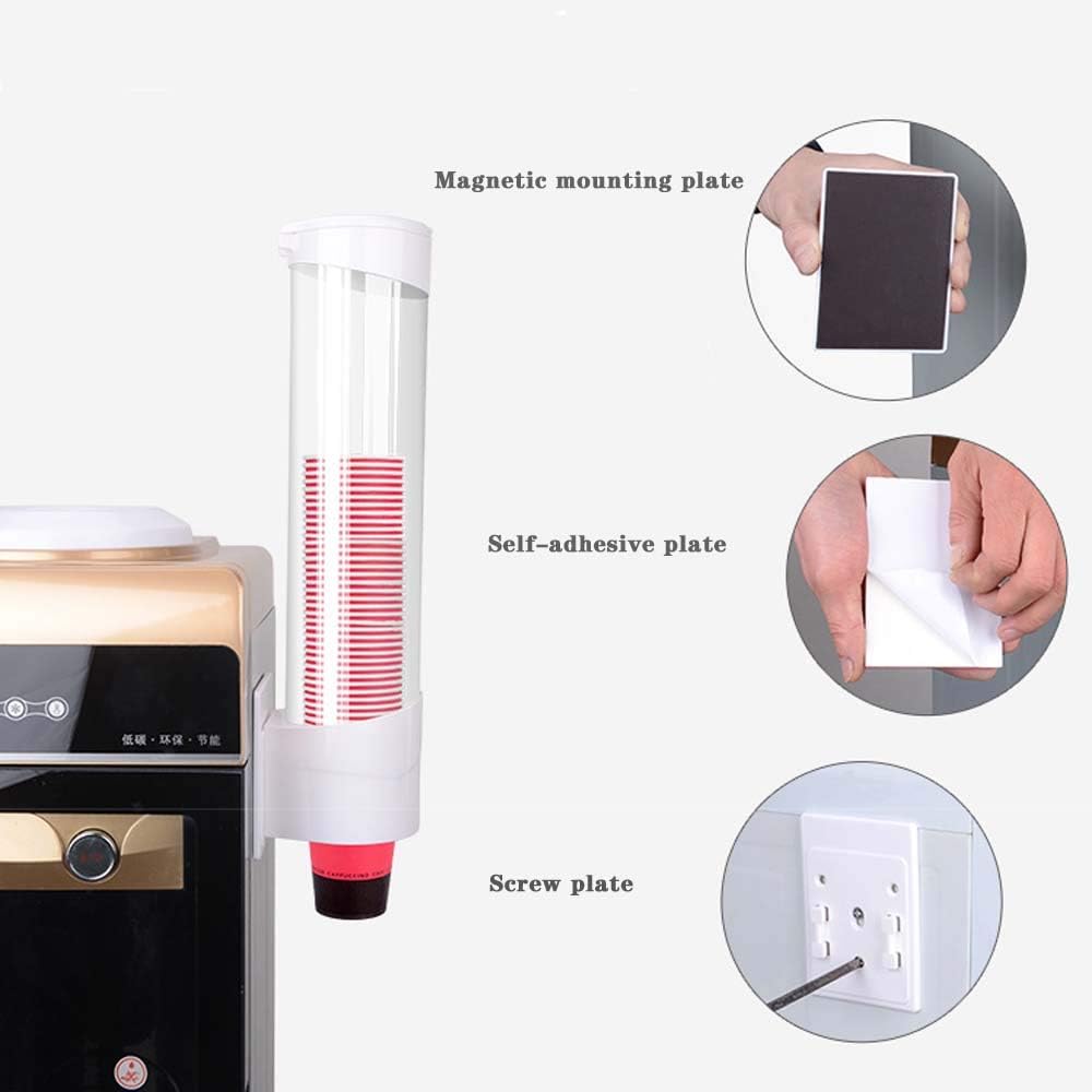 Large Disposable Cup Holder Wall Mounted,Cup Dispenser, Paper or Plastic Cup Organizer, Including Magnet for fix (L is Suitable for 8-14 Ounce Cups)
