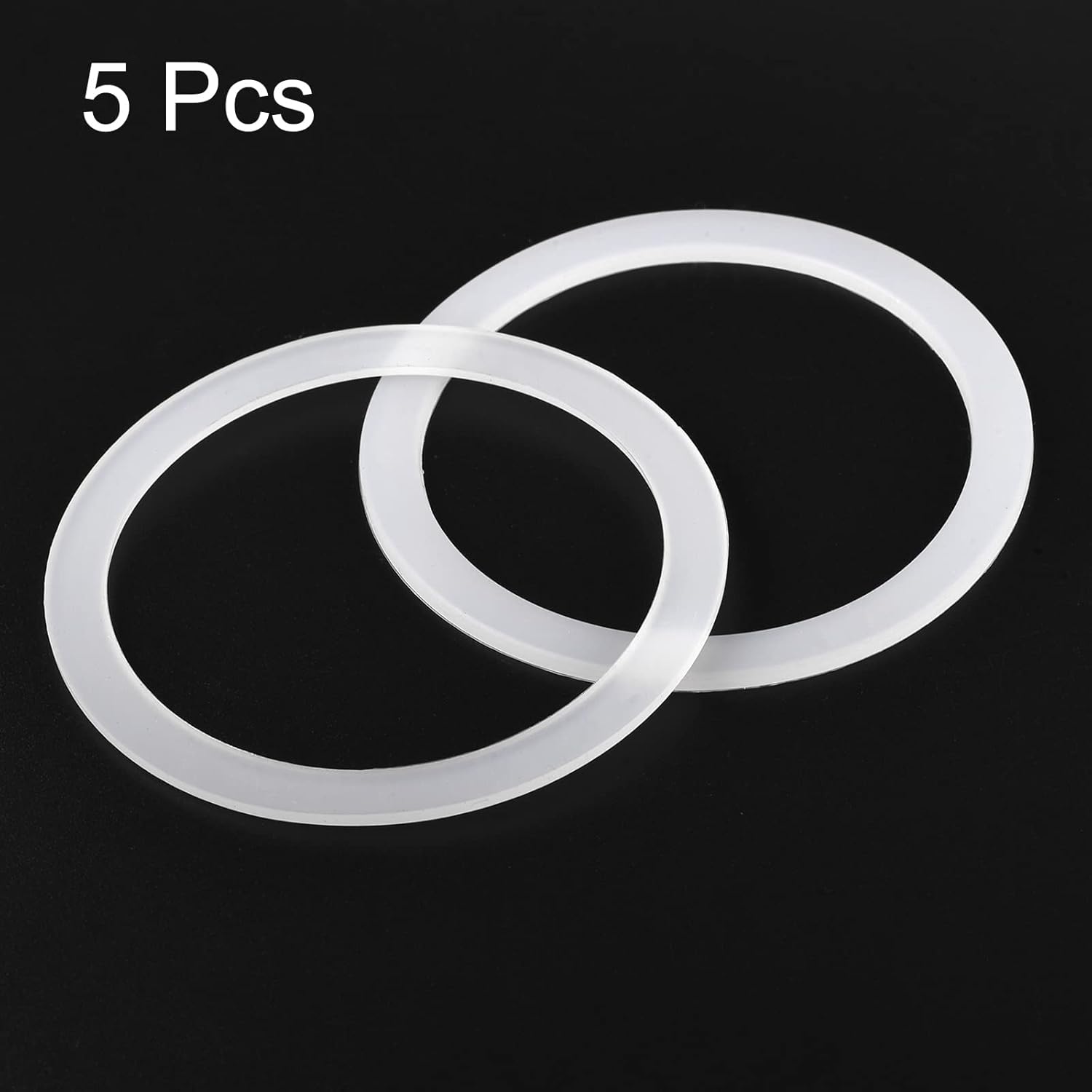 MECCANIXITY Gasket Seal Coffee Maker White Silicone Ring Replacement 72x88x2.5mm for 12-Cup Aluminium Coffee Pot, Pack of 5